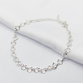 PULSEIRA PRATA ELO PLISSADO
