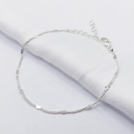 PULSEIRA PRATA MINI CORAÇÕES AMASSADOS