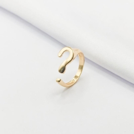 ANEL DOURADO  AJUSTÁVEL PONTO INTERROGAÇÃO