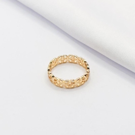ANEL DOURADO ARO FLORZINHA