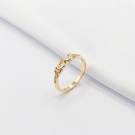 ANEL DOURADO I LOVE YOU CRAVEJADO