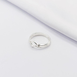 ANEL PRATA ARO DUPLO E CORAÇÃO