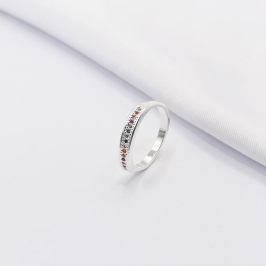 ANEL PRATA ZIRCÔNIA COLORIDA