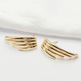 BRINCO DOURADO 4 FILEIRAS LISAS