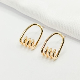 BRINCO DOURADO ARCO TORCIDO