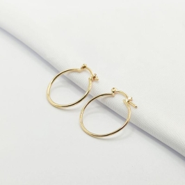 BRINCO DOURADO ARGOLA CLICK FIO LISO