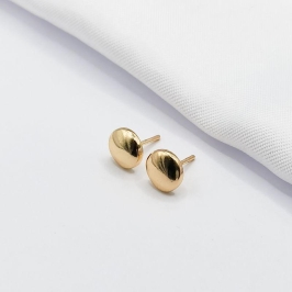 BRINCO DOURADO BOTÃO LISO