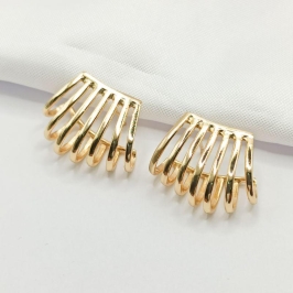 BRINCO DOURADO EAR CUFF 7 FILEIRAS LISAS