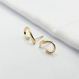 BRINCO DOURADO FITA CURVADA