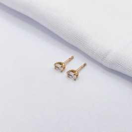 BRINCO DOURADO GOTA CRISTAL P