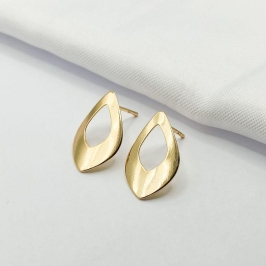 BRINCO DOURADO GOTA VAZADA