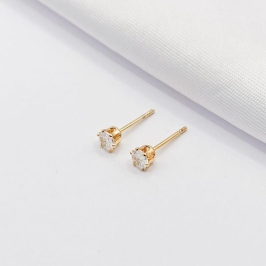 BRINCO DOURADO PONTO DE LUZ CRISTAL