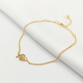 PULSEIRA DOURADA FÉ ELO PORTUGUÊS