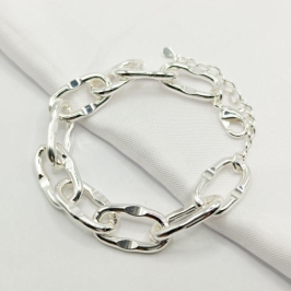 PULSEIRA PRATA ROBUSTA ELO CARTIER