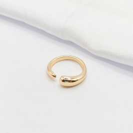 ANEL DOURADO AJUSTÁVEL ORGÂNICO LISO