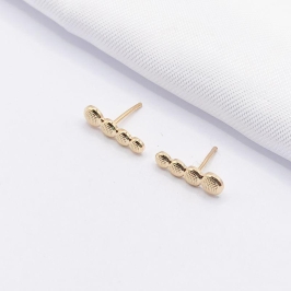BRINCO DOURADO BOLINHAS TEXTURIZADAS