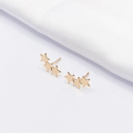 BRINCO DOURADO EAR CUFF ESTRELAS