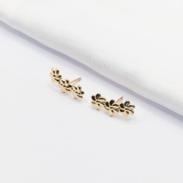 BRINCO DOURADO EAR CUFF FLORES