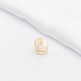 PIERCING FAKE DOURADO 4 FILEIRAS LISAS