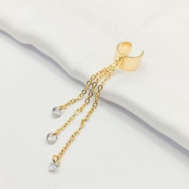 PIERCING FAKE DOURADO CASCATA PONTO DE LUZ