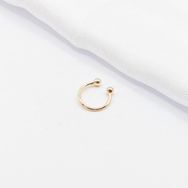 PIERCING FAKE DOURADO LISO BOLINHA