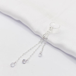 PIERCING FAKE PRATA CASCATA PONTO DE LUZ