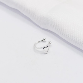 PIERCING FAKE PRATA CORAÇÃO VAZADO