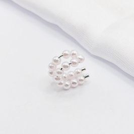 PIERCING FAKE PRATA DUAS FILEIAS PÉROLA