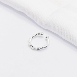 PIERCING FAKE PRATA FIO TRANÇADO