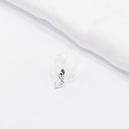 PIERCING FAKE PRATA  LISO PENDURICALHO CORAÇÃO