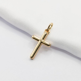 PINGENTE DOURADO CRUZ LISA