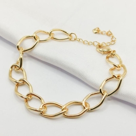 PULSEIRA DOURADA ELO CARTIER ONDULADO