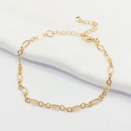 PULSEIRA DOURADA ELO CHAPA 3X1