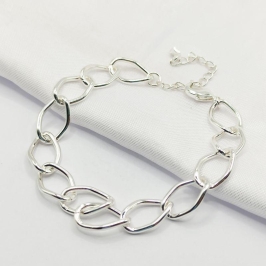 PULSEIRA PRATA ELO CARTIER ONDULADO