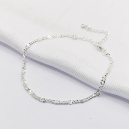 PULSEIRA PRATA ELO PLISSADO