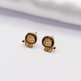 BRINCO DOURADO INFANTIL LEÃOZINHO