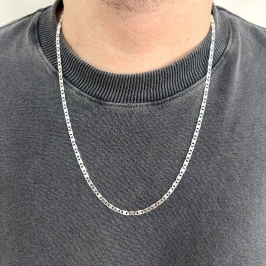 CORRENTE PIASTRINE PRATA 925 70 CM 3,8MM