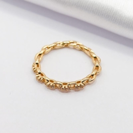 ANEL DOURADO ELO CORRENTE