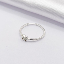 ANEL PRATA LAÇINHO DELICADO 2 ZIRCÔNIAS