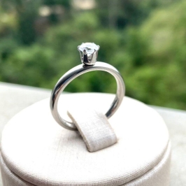 Anel Solitário em Aço Inox