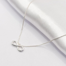 GARGANTILHA PRATA CHOKER INFINITO LISO 40CM