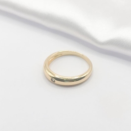 ANEL DOURADO APARADOR FIO LISO COM PONTO DE LUZ