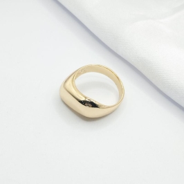 ANEL DOURADO QUADRADO ROBUSTO