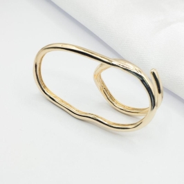 ANEL DOURADO REGULAVEL DOIS DEDOS