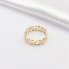 ANEL DOURADO TIJOLINHO VAZADO