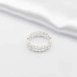 ANEL PRATA TIJOLINHO VAZADO