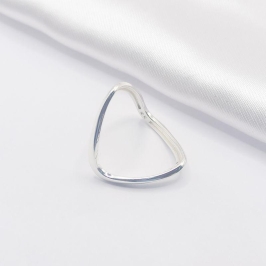 ANEL PRATA FIO LISO IRREGULAR