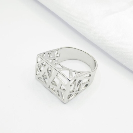 ANEL RODIO RETANGULAR COM VAZADOS GEOMETRICOS