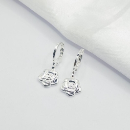 BRINCO PRATA ARGOLA CLIK PIMGENTE FLOR