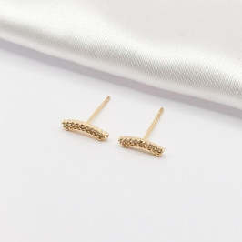 BRINCO DOURADO EAR CUFF FILEIRA CRAVEJADA